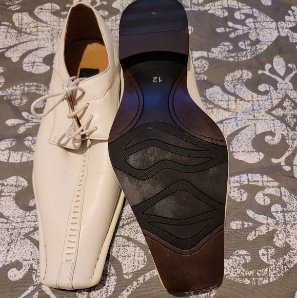 Mens Dress Shoes 👞Off-white Gently Worn - Picture 2 of 4